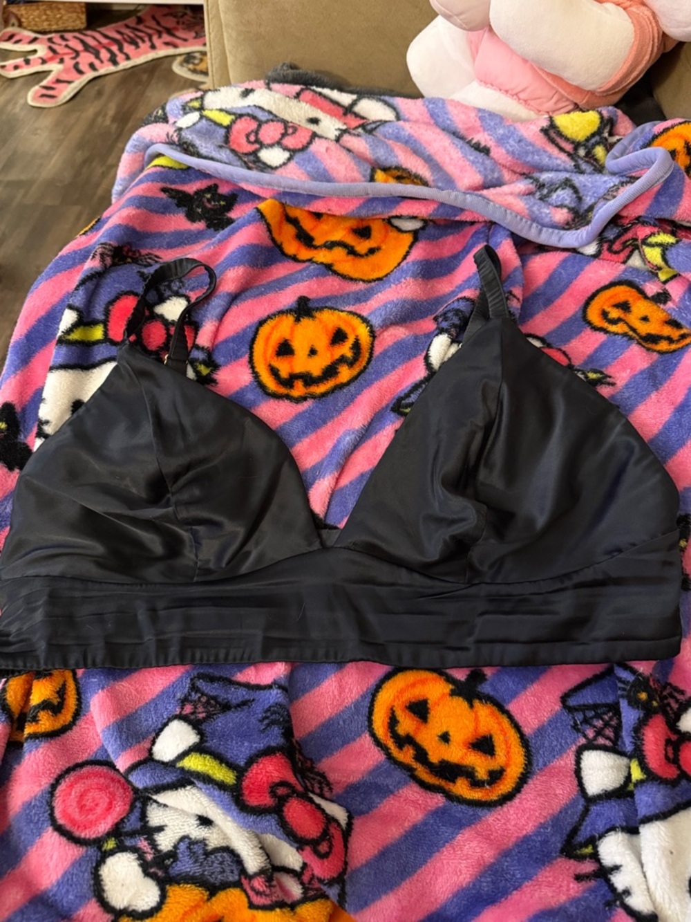 Parade Black Satin Bralette Top